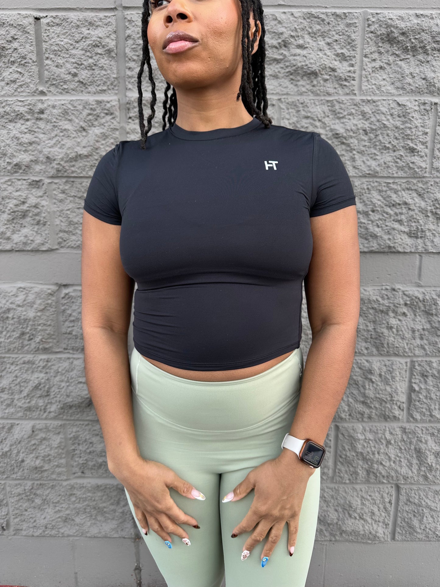 Logo Compression Crop Top